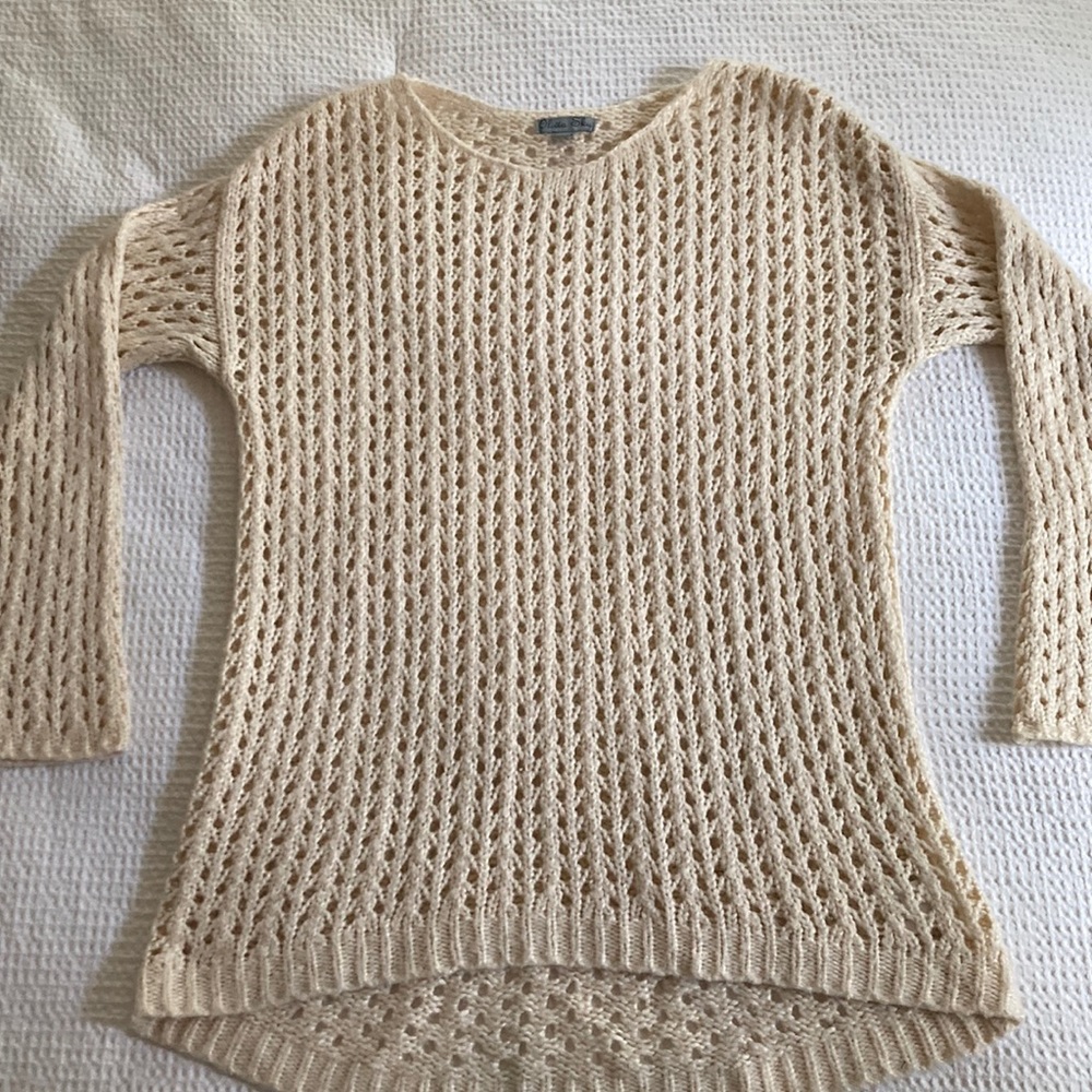 Cozy cream colored mesh sweater